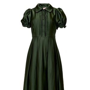 Ivy City Co. Sophia Dress Green Satin Size 8